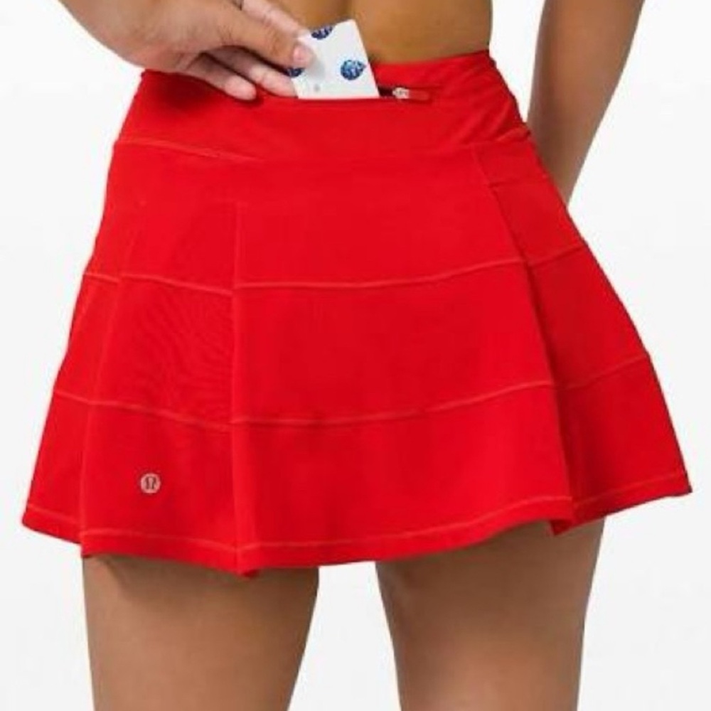 Lululemon Red Athletic Skirt